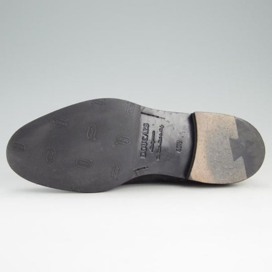 美品★(伊)Doucal's/デュカルス SIZE 40.5【定価5万円程度★ブラックラピド製法/65021】ダブルモンク/VISONE/スエード/灰★e661
