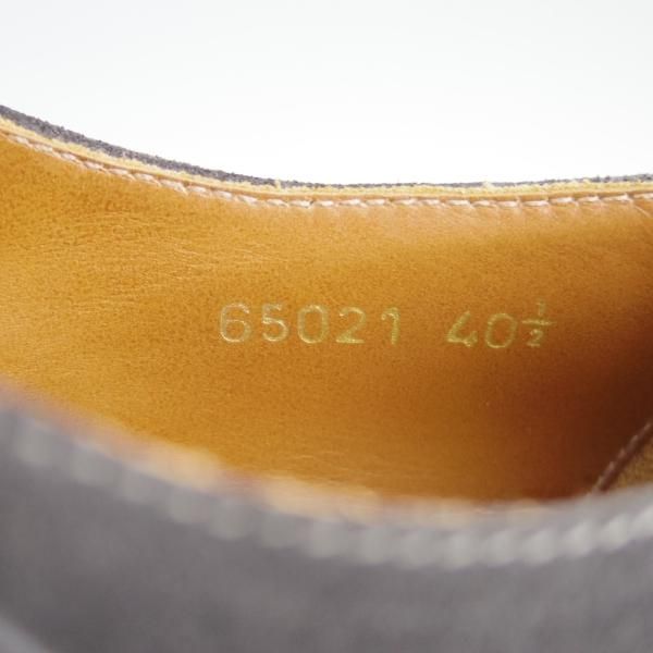 美品★(伊)Doucal's/デュカルス SIZE 40.5【定価5万円程度★ブラックラピド製法/65021】ダブルモンク/VISONE/スエード/灰★e661