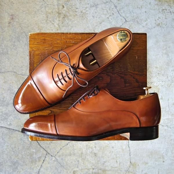 極上★(英)グレンソン 8F【★ストレートチップ/34039-17】カーフ/茶/メンズ/GRENSON★e662