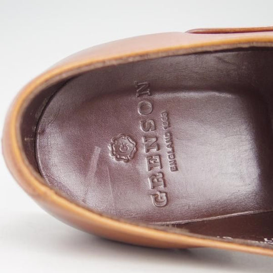 極上★(英)グレンソン 8F【★ストレートチップ/34039-17】カーフ/茶/メンズ/GRENSON★e662