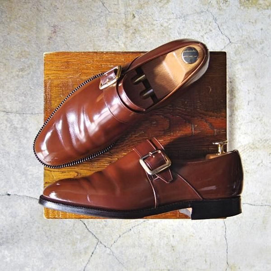 ★チャーチ 70F/UK7【旧チャーチ★ブックバインダーカーフ/73ラスト】Westbury/3都市ロゴ/モンクストラップ/茶/メンズ/Church's★e650