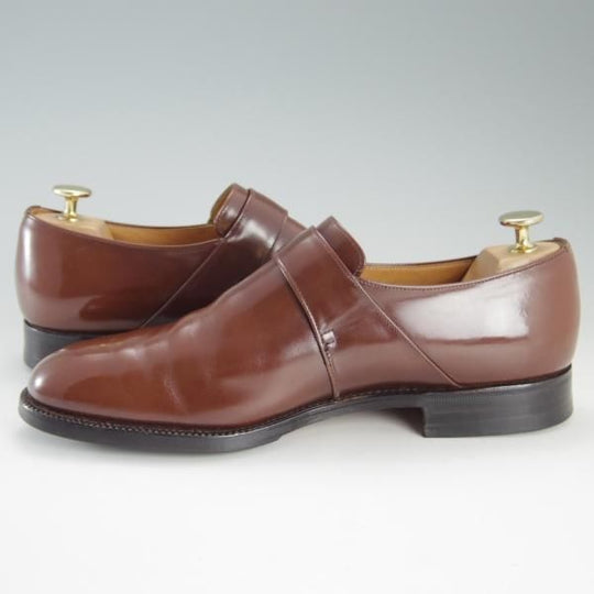 ★チャーチ 70F/UK7【旧チャーチ★ブックバインダーカーフ/73ラスト】Westbury/3都市ロゴ/モンクストラップ/茶/メンズ/Church's★e650