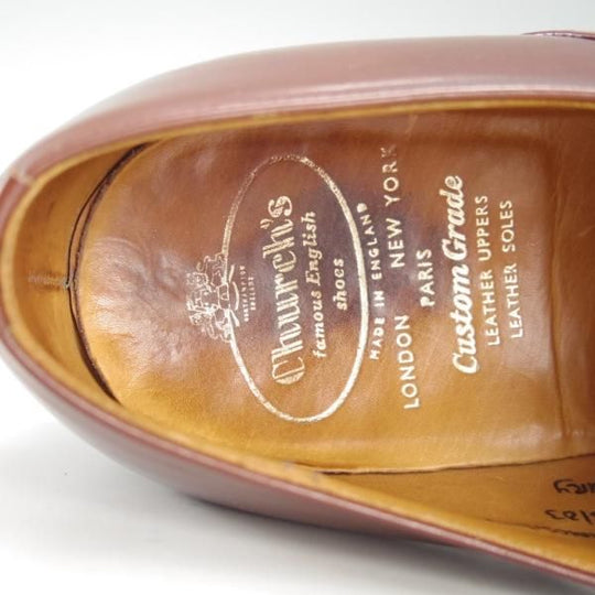 ★チャーチ 70F/UK7【旧チャーチ★ブックバインダーカーフ/73ラスト】Westbury/3都市ロゴ/モンクストラップ/茶/メンズ/Church's★e650