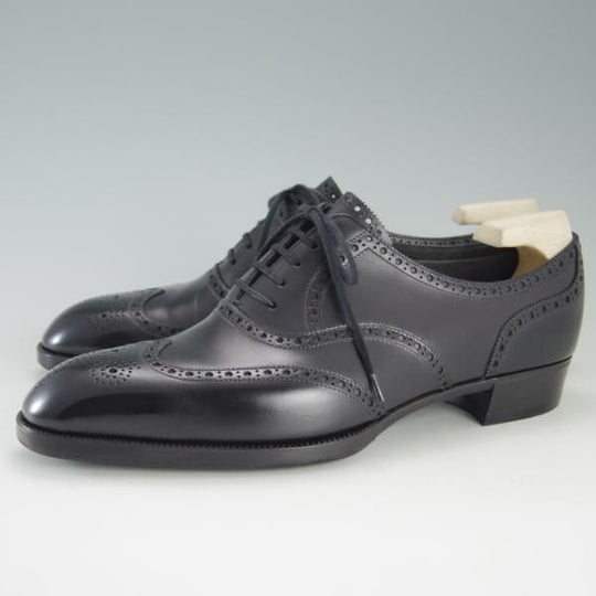 新品★(銀座)MARQUESS/マーキス UK6程度【オーダー合計価格￥380,600〜★ビスポーク品/シューツリー付き】フルブローグ/カーフ/黒★e651