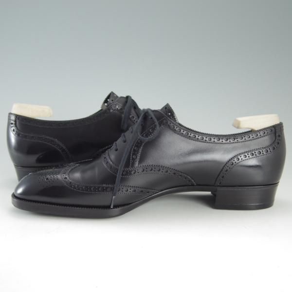 新品★(銀座)MARQUESS/マーキス UK6程度【オーダー合計価格￥380,600〜★ビスポーク品/シューツリー付き】フルブローグ/カーフ/黒★e651