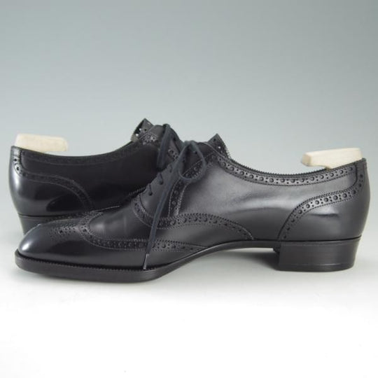 新品★(銀座)MARQUESS/マーキス UK6程度【オーダー合計価格￥380,600〜★ビスポーク品/シューツリー付き】フルブローグ/カーフ/黒★e651