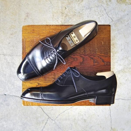 極美品★(銀座)MARQUESS/マーキス UK6程度【オーダー合計価格￥380,600〜★ビスポーク品/シューツリー付き】パンチドキャップトゥ★e668