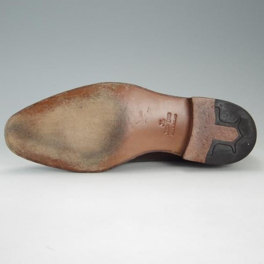 美品★ジョンロブ 8.5E【定価￥264,000-★ROMSEY/ロムゼイ】8000ラスト/チャッカブーツ/カーフ/茶/メンズ/JOHN LOBB★e669