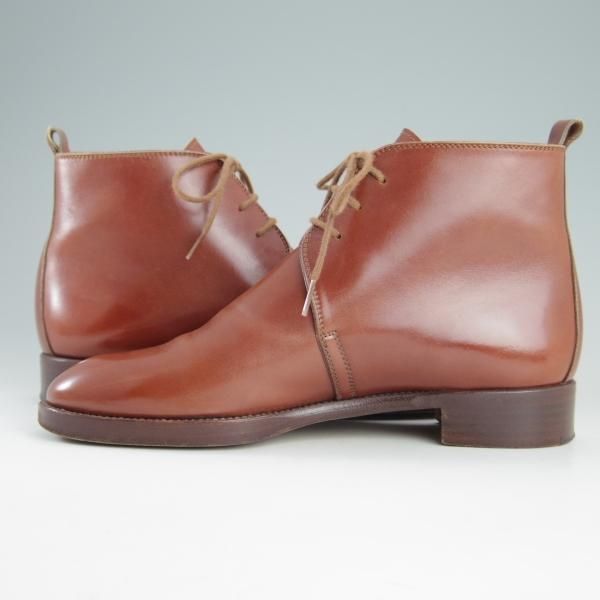 HERMES エルメス チャッカブーツ ジョージブーツ レースアップシューズ 極上☆(伊製)HERMES/エルメス(レディース) SIZE 36.5【ブラックラピド