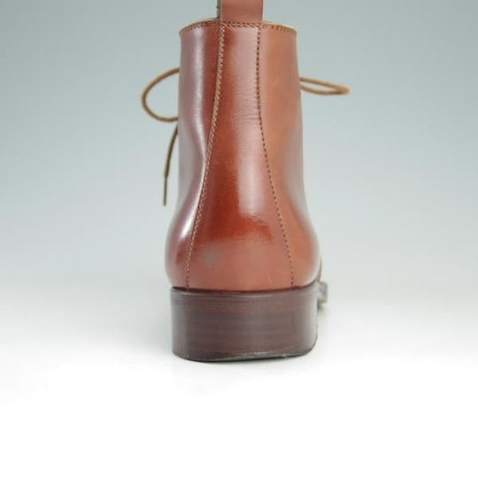 極上★(伊製)HERMES/エルメス(レディース) SIZE 36.5【ブラックラピド製法★チャッカブーツ】ジョージブーツ/カーフ/茶★e674