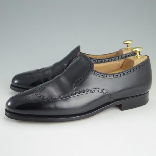 美品★クロケット&ジョーンズ UK8.5/US9E【★ブルックスブラザーズ別注/Peal&co】240ラスト/スリッポン/カーフ/メンズ/Crockett&Jones★e675
