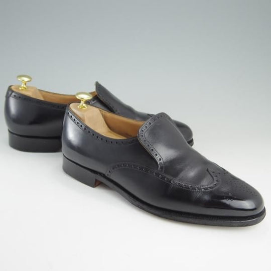 美品★クロケット&ジョーンズ UK8.5/US9E【★ブルックスブラザーズ別注/Peal&co】240ラスト/スリッポン/カーフ/メンズ/Crockett&Jones★e675