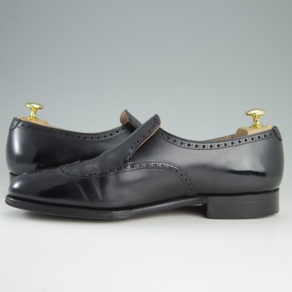 美品★クロケット&ジョーンズ UK8.5/US9E【★ブルックスブラザーズ別注/Peal&co】240ラスト/スリッポン/カーフ/メンズ/Crockett&Jones★e675