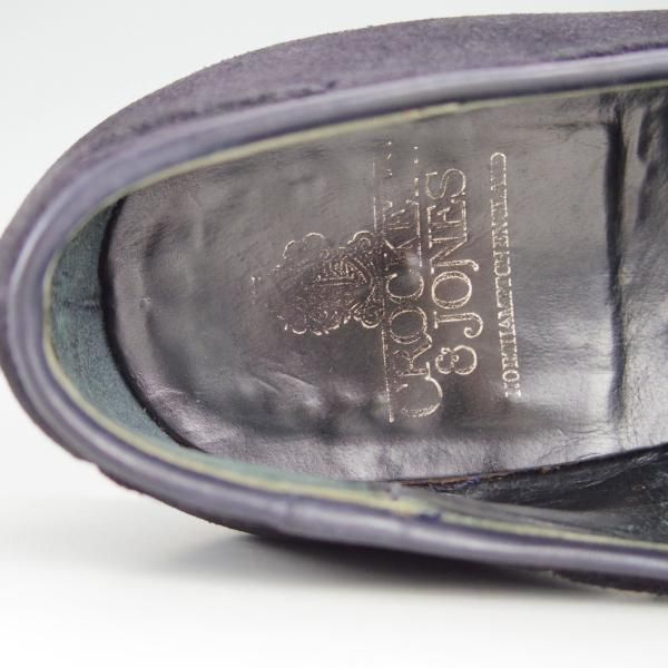 極上★クロケット&ジョーンズ 9E【★タッセルローファー/GUERNSEY】341ラスト/スエード/ネイビー/紺/メンズ/Crockett&Jones★e676
