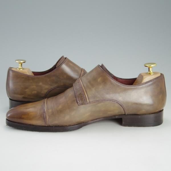 極上★(スペイン製)マグナーニ SIZE 39【★オパンケ/ボロネーゼ製法】18285/ダブルモンク/カーフ/茶系/MAGNANNI★e680