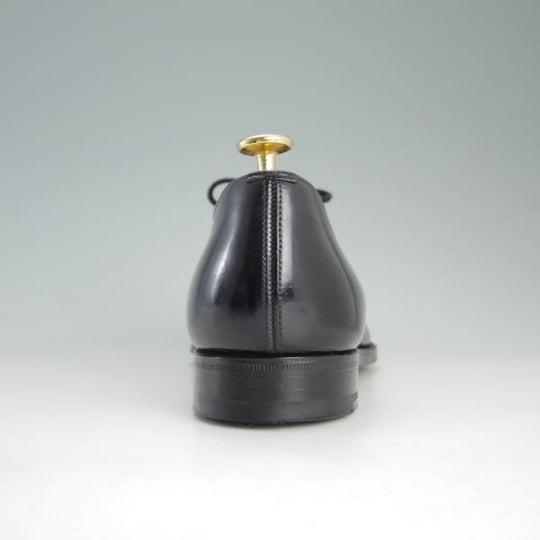 極上★チャーチ 75F/UK7.5【貴重★73ラスト/JERMYN】4都市ロゴ/プレーントゥ/Vフロント/カーフ/黒/メンズ/Church's★e681