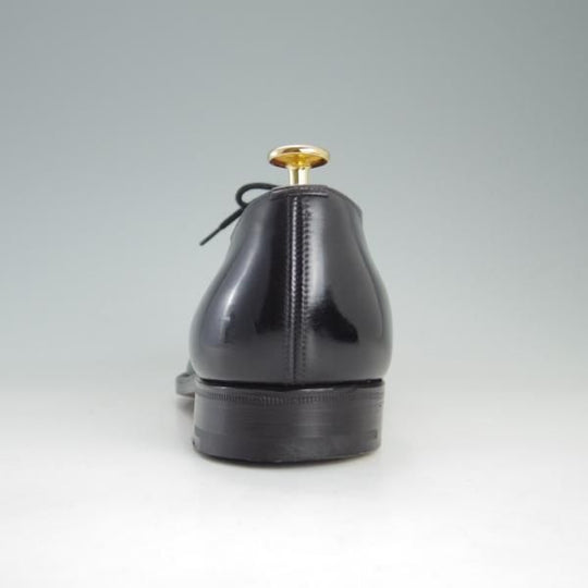 極上★チャーチ 75F/UK7.5【貴重★73ラスト/JERMYN】4都市ロゴ/プレーントゥ/Vフロント/カーフ/黒/メンズ/Church's★e681