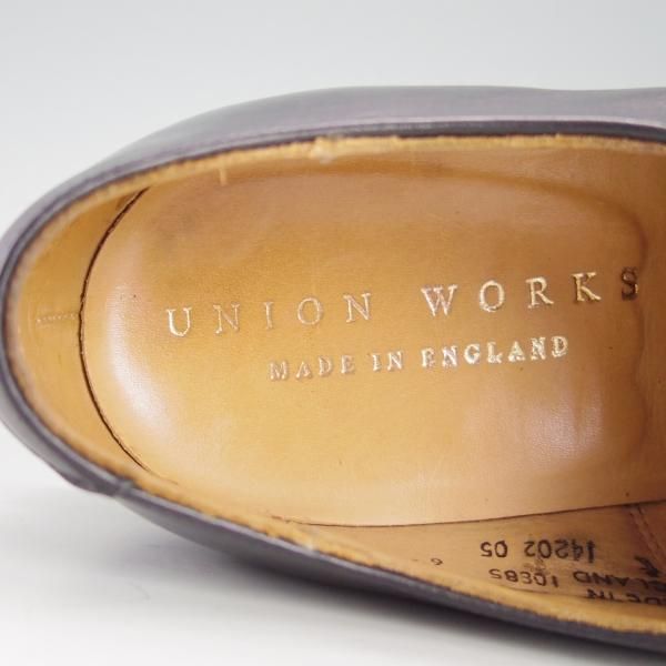 極上★(英国製)ユニオンワークス SIZE 6.5【ダイナイトソール仕様★グッドイヤーウェルテッド製法】ストレートチップ/UNION WORKS★e684