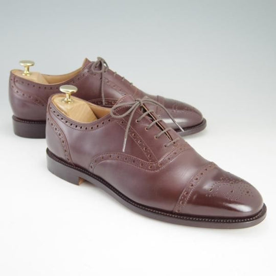 極美品★(英国製)ユニオンワークス SIZE 7【グッドイヤーウェルテッド製法★セミブローグ】茶/UNION WORKS★e685