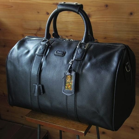 極上★(伊)サルヴァトーレ・フェラガモ/Ferragamo【高額★レザー/ボストンバッグ】メンズ&レディース/ビジネス/バッグ/黒/Salvatore★N5544