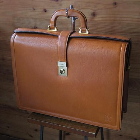 極上★ロエベ/LOEWE【高額★レザー/ダレスバッグ】メンズ/ビジネス/バッグ/茶/ブリーフケース★N5545