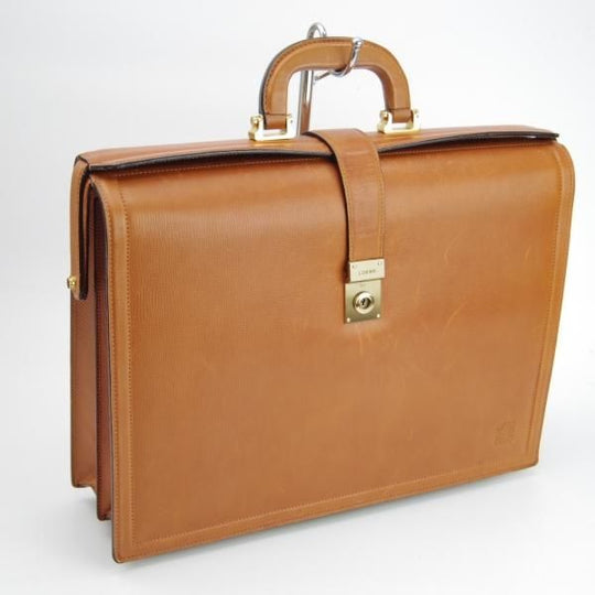 極上★ロエベ/LOEWE【高額★レザー/ダレスバッグ】メンズ/ビジネス/バッグ/茶/ブリーフケース★N5545