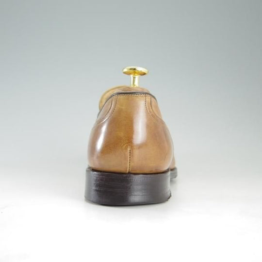 極上★チャーチ 75F/UK7.5【復刻版★93ラスト/SALISBURY】コインローファー/カーフ/薄茶/メンズ/Church's★e692