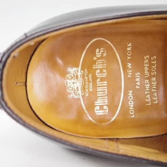 極上★チャーチ 85F/UK8.5【旧チャーチ★ブックバインダーカーフ/73ラスト】コンサル同仕様/CONSUL/ストレートチップ/黒/Church's★e693