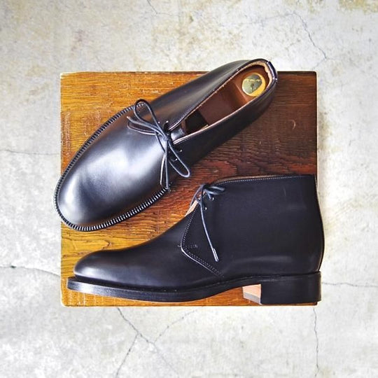 未使用★(英)アルフレッド・サージェント(レディース) UK4【貴重サイズ★チャッカブーツ】カーフ/黒/Alfred Sargent★e694