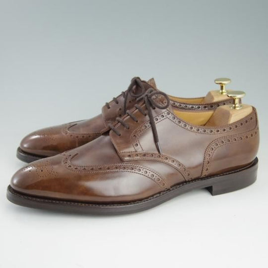 極美品★ジョンロブ 8.5E【モデル定価￥253,000-★ミュージアムカーフ/8695ラスト】HAYLE/パリジャンブラウン/茶/JOHN LOBB★e700