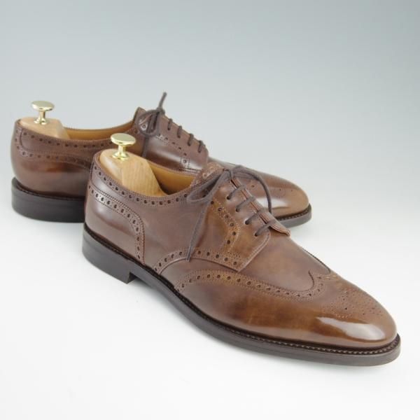 極美品★ジョンロブ 8.5E【モデル定価￥253,000-★ミュージアムカーフ/8695ラスト】HAYLE/パリジャンブラウン/茶/JOHN LOBB★e700