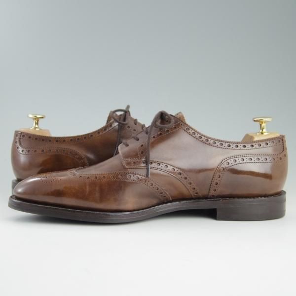 極美品★ジョンロブ 8.5E【モデル定価￥253,000-★ミュージアムカーフ/8695ラスト】HAYLE/パリジャンブラウン/茶/JOHN LOBB★e700