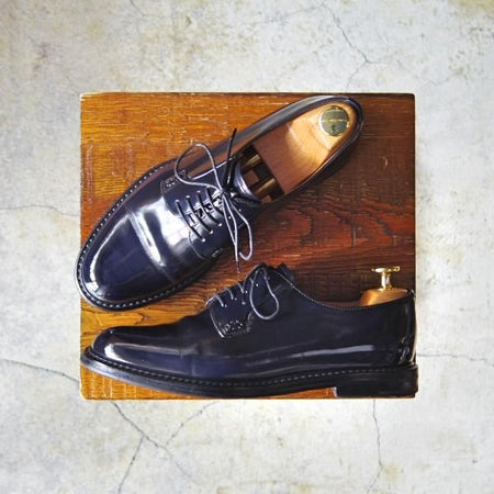 美品★チャーチ(レディース) SIZE 36.5【定価￥86,900-★シャノン/SHANNON 2WR】ポリッシュドバインダーカーフ/NAVY/紺/Church's★e703
