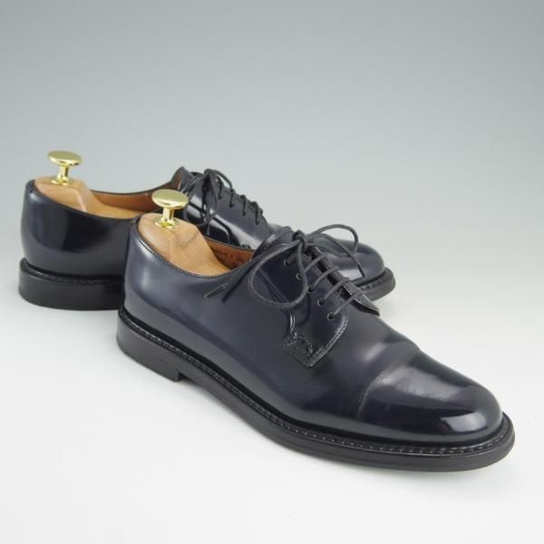 美品★チャーチ(レディース) SIZE 36.5【定価￥86,900-★シャノン/SHANNON 2WR】ポリッシュドバインダーカーフ/NAVY/紺/Church's★e703