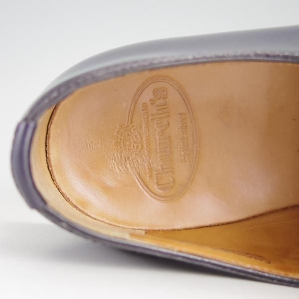 美品★チャーチ(レディース) SIZE 36.5【定価￥86,900-★シャノン/SHANNON 2WR】ポリッシュドバインダーカーフ/NAVY/紺/Church's★e703