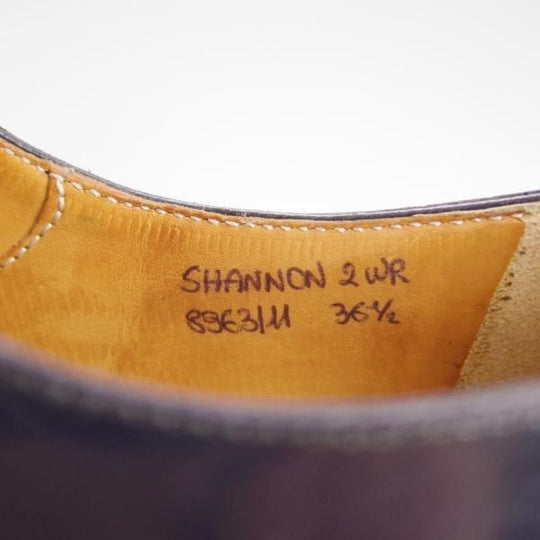美品★チャーチ(レディース) SIZE 36.5【定価￥86,900-★シャノン/SHANNON 2WR】ポリッシュドバインダーカーフ/NAVY/紺/Church's★e703
