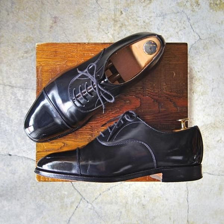 極上★(英)アルフレッド・サージェント 7F【★ストレートチップ/Epsom】87ラスト/ポリッシュレザー/黒/メンズ/Alfred Sargent★e705