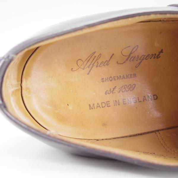 極上★(英)アルフレッド・サージェント 7F【★ストレートチップ/Epsom】87ラスト/ポリッシュレザー/黒/メンズ/Alfred Sargent★e705