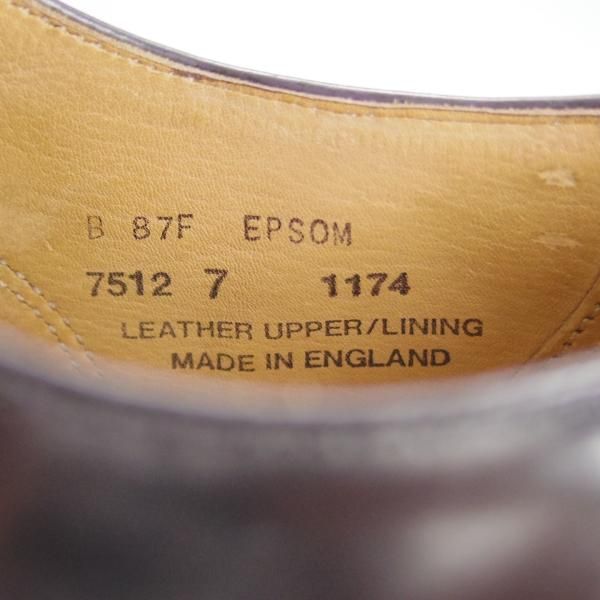 極上★(英)アルフレッド・サージェント 7F【★ストレートチップ/Epsom】87ラスト/ポリッシュレザー/黒/メンズ/Alfred Sargent★e705