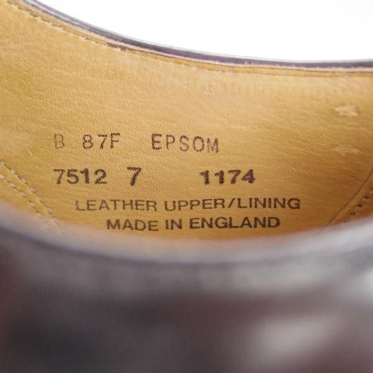 極上★(英)アルフレッド・サージェント 7F【★ストレートチップ/Epsom】87ラスト/ポリッシュレザー/黒/メンズ/Alfred Sargent★e705