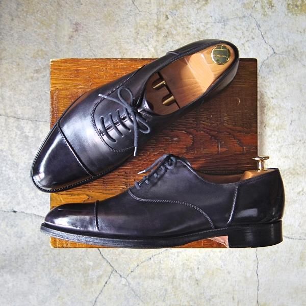 極上★ジョンロブ 7.5E【ミュージアムカーフ仕様★ストレートチップ/LANGTON】1105ラスト/黒/メンズ/JOHN LOBB★e709