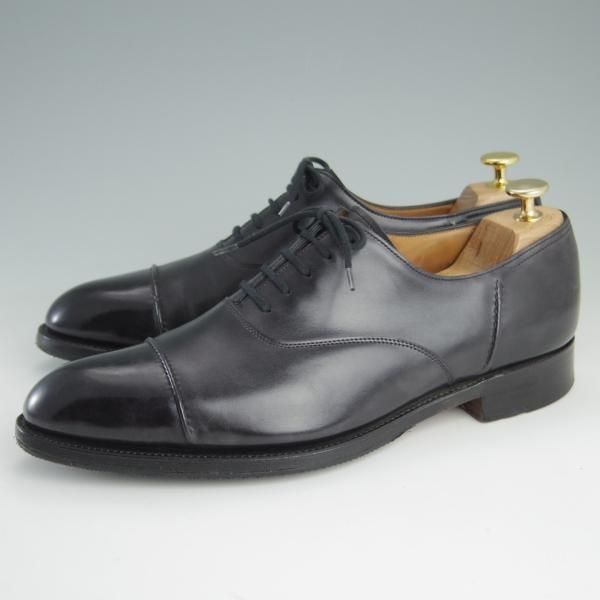 極上★ジョンロブ 7.5E【ミュージアムカーフ仕様★ストレートチップ/LANGTON】1105ラスト/黒/メンズ/JOHN LOBB★e709