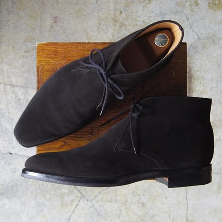 極美品★クロケット&ジョーンズ 9.5E【定価￥90,200-★ダイナイトソール仕様/TETBURY】348ラスト/チャッカブーツ/Crockett&Jones★e710