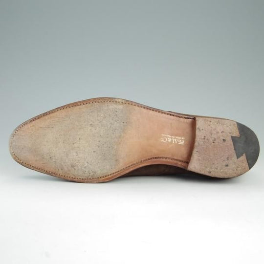 美品★クロケット&ジョーンズ UK9/US9.5D【★ブルックスブラザーズ別注/Peal&co】341ラスト/ダブルモンク/茶/Crockett&Jones★e711