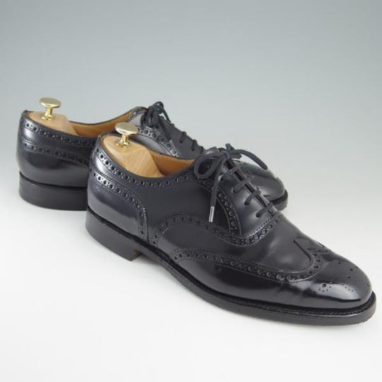 美品★チャーチ 75G/UK7.5【貴重★73ラスト/CHETWYND似寄りモデル】NENE/フルブローグ/ポリッシュドバインダーカーフ/黒/Church's★e712