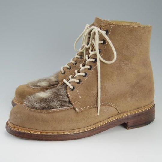 極上★パラブーツ SIZE 6.5【貴重★フォック仕様/(仏)SULTAN別注】スルタン/レースアップブーツ/スエード/薄茶/メンズ/Paraboot★e719