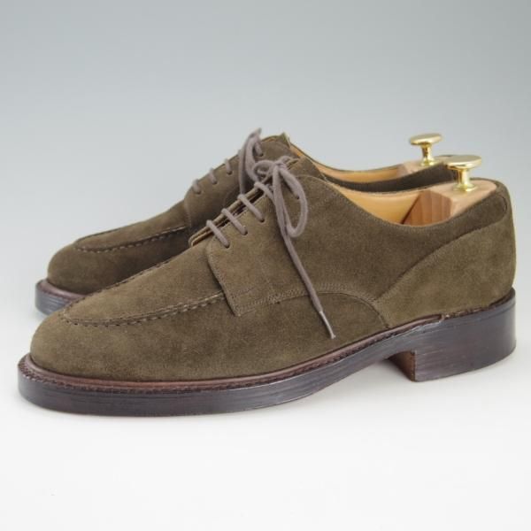 極上★(英国製)Paul Smith/テクニック社製 8F【貴重★WESTONゴルフ似寄りモデル】Uチップ/スエード/モスグリーン/ポールスミス★e720