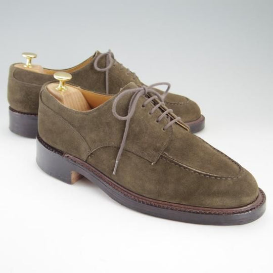 極上★(英国製)Paul Smith/テクニック社製 8F【貴重★WESTONゴルフ似寄りモデル】Uチップ/スエード/モスグリーン/ポールスミス★e720