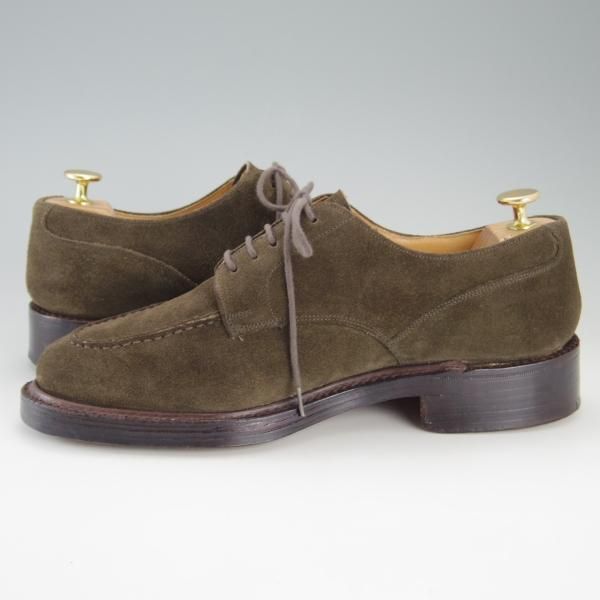 極上★(英国製)Paul Smith/テクニック社製 8F【貴重★WESTONゴルフ似寄りモデル】Uチップ/スエード/モスグリーン/ポールスミス★e720