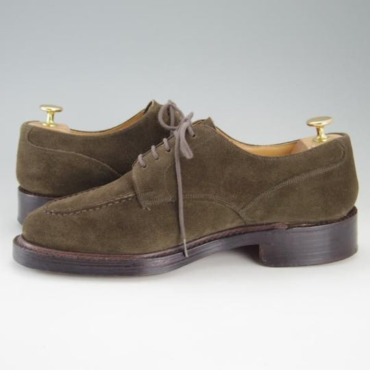 極上★(英国製)Paul Smith/テクニック社製 8F【貴重★WESTONゴルフ似寄りモデル】Uチップ/スエード/モスグリーン/ポールスミス★e720